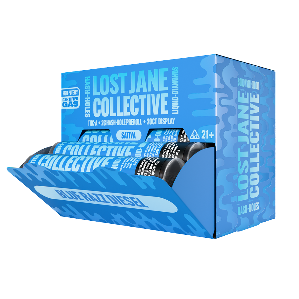 Lost Jane Liquid Diamond Hash Holes - 20ct Display - Blue Razz Diesel