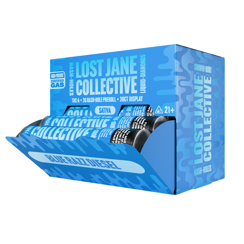 Lost Jane Liquid Diamond Hash Holes - 20ct Display - Blue Razz Diesel