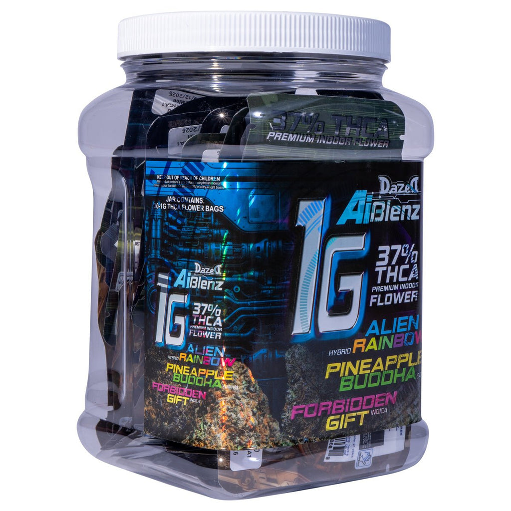 Dazed8 AI Blenz 1g Thca Flower Bags - Variety 2 - 30 Pack Display - Bandit Distribution