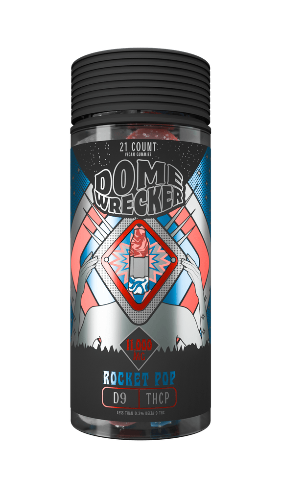 Domewrecker THCa - D9 - THCP Gummies 11000mg - Rocket Pop - Bandit Distribution