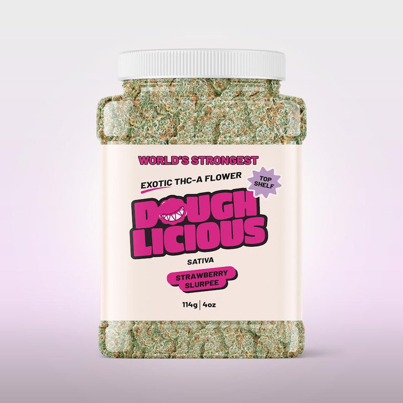 Doughlicious 4oz Thca Flower Bucket - Strawberry Slurpee - 28.82% - Bandit Distribution
