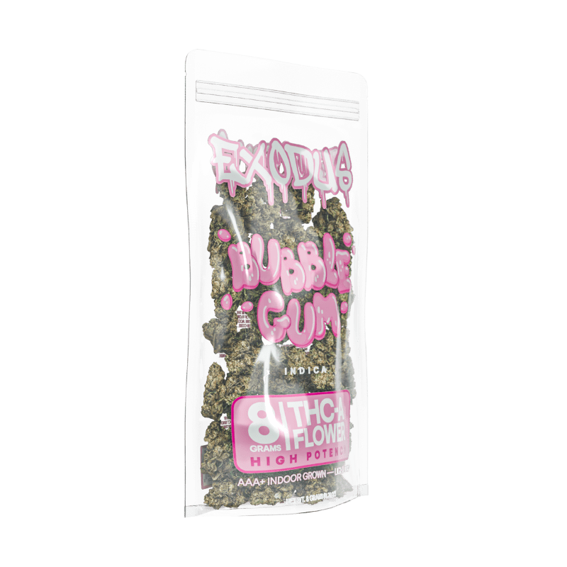Exodus - High Potency Thca Flower - 8g - Bubble Gum - Bandit Distribution