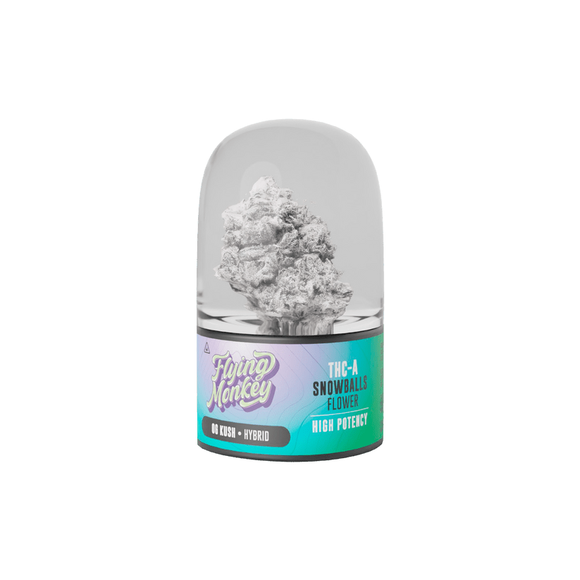 Flying Monkey Snowballs - THCa Diamond Infused 5 Gram Flower - Og Kush - Bandit Distribution