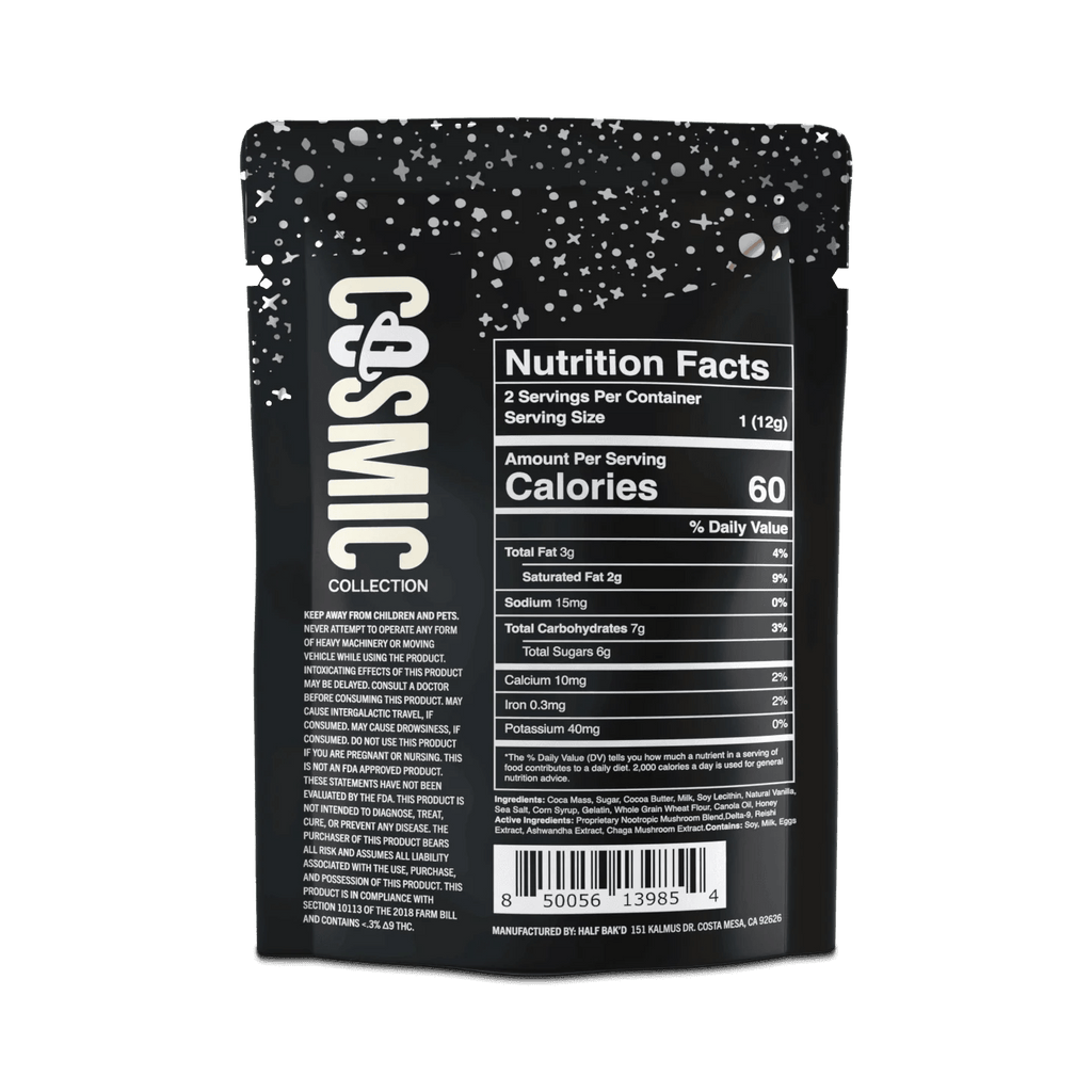 Half Bak'd Cosmic Conez - S'mores 2ct - D9+Mushroomz - Bandit Distribution