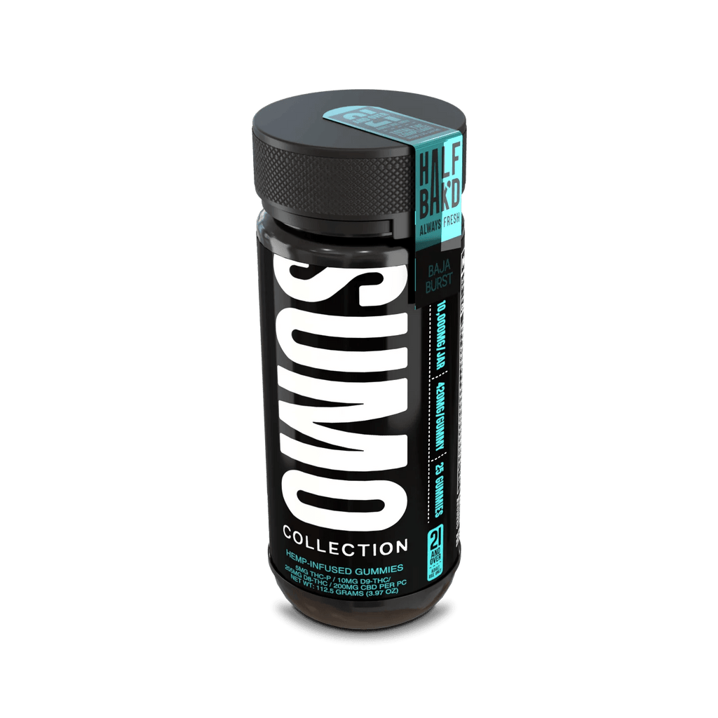 Half Bak'd D9 SUMO THCa/THCp/D8 Gummies - 25ct - Baja Burst - Bandit Distribution