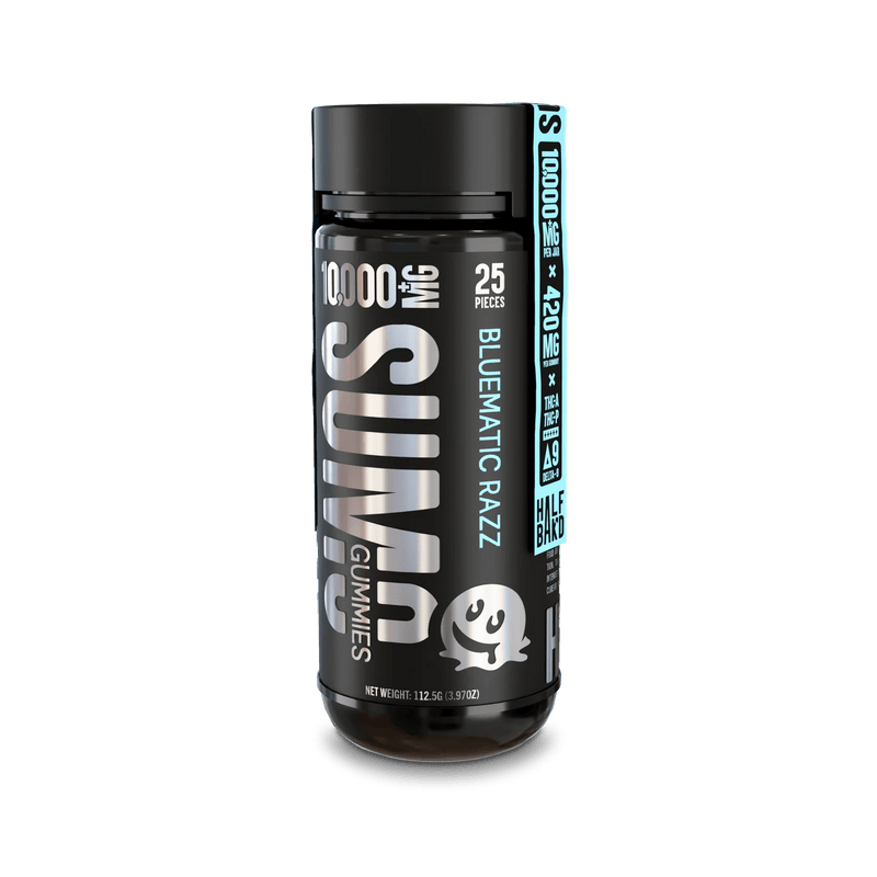 Half Bak'd D9 SUMO THCa/THCp/D8 Gummies - 25ct - Bluematic Razz - HempWholesaler.com