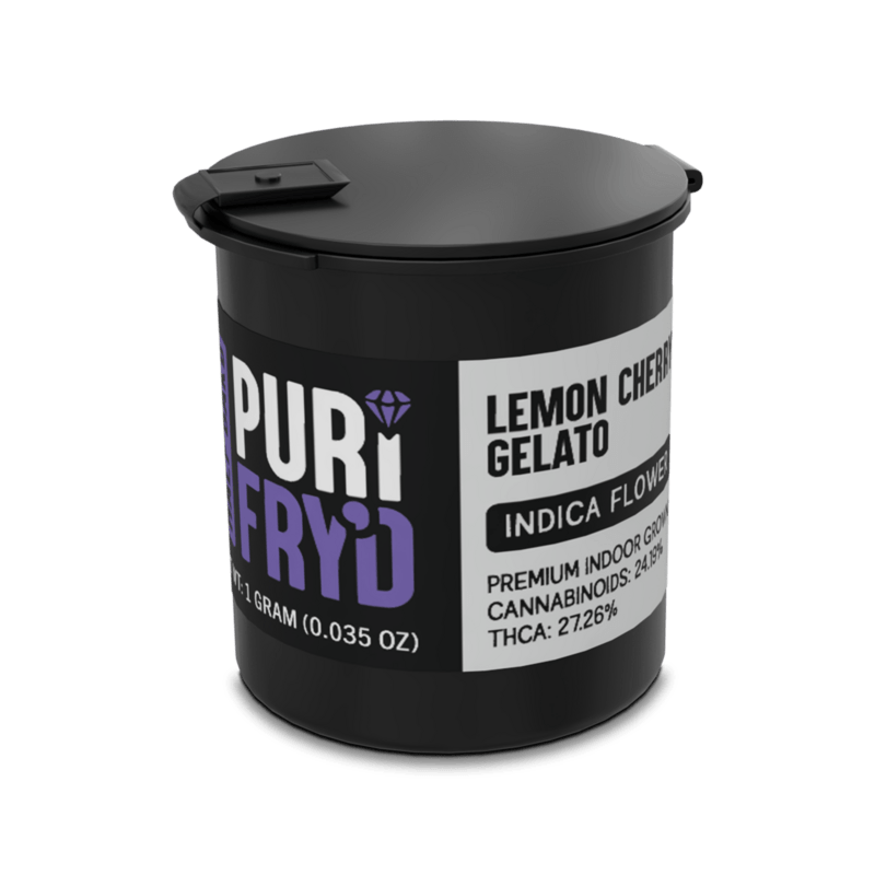 Half Bak'D PuriFryd Indoor Thca Flower - 1g - Lemon Cherry Gelato - 28ct - Hemp Wholesaler