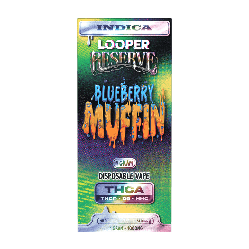 Looper Reserve 1g Disposable - THCA - THCP - HHC - D9 - Blueberry Muffin - Bandit Distribution