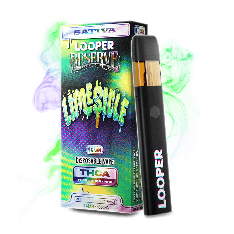 Looper Reserve 1g Disposable - THCA - THCP - HHC - D9 - Limesicle Strain - Bandit Distribution