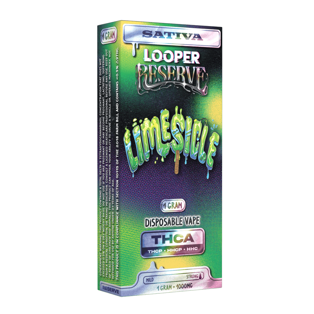Looper Reserve 1g Disposable - THCA - THCP - HHC - D9 - Limesicle Strain - Bandit Distribution