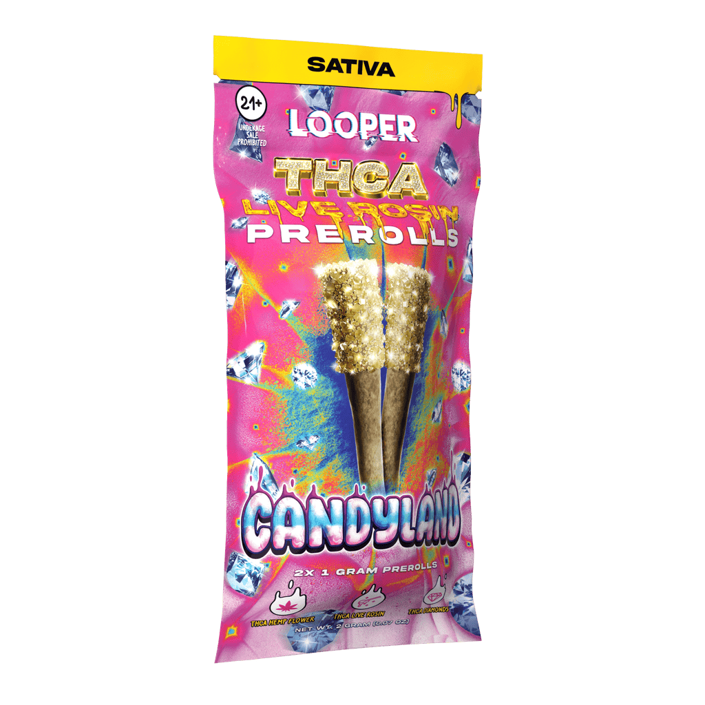 Looper THCA Live Rosin Pre Rolls 2pk - Candyland - Bandit Distribution