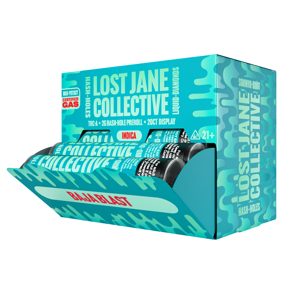 Lost Jane Liquid Diamond Hash Holes - 20ct Display - Baja Blast - Bandit Distribution