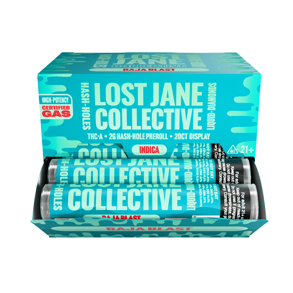 Lost Jane Liquid Diamond Hash Holes - 20ct Display - Baja Blast - Bandit Distribution