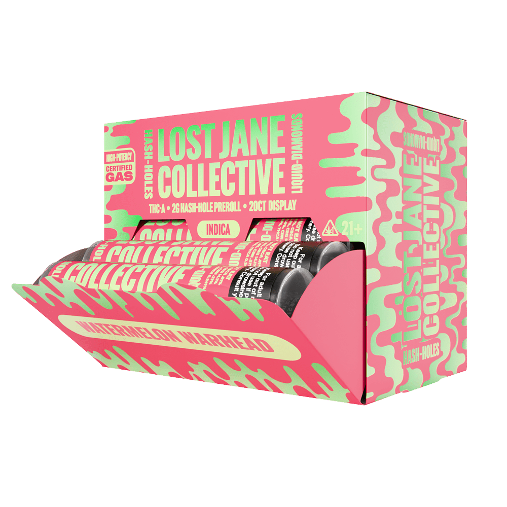 Lost Jane Liquid Diamond Hash Holes - 20ct Display - Watermelon Warhead - Bandit Distribution