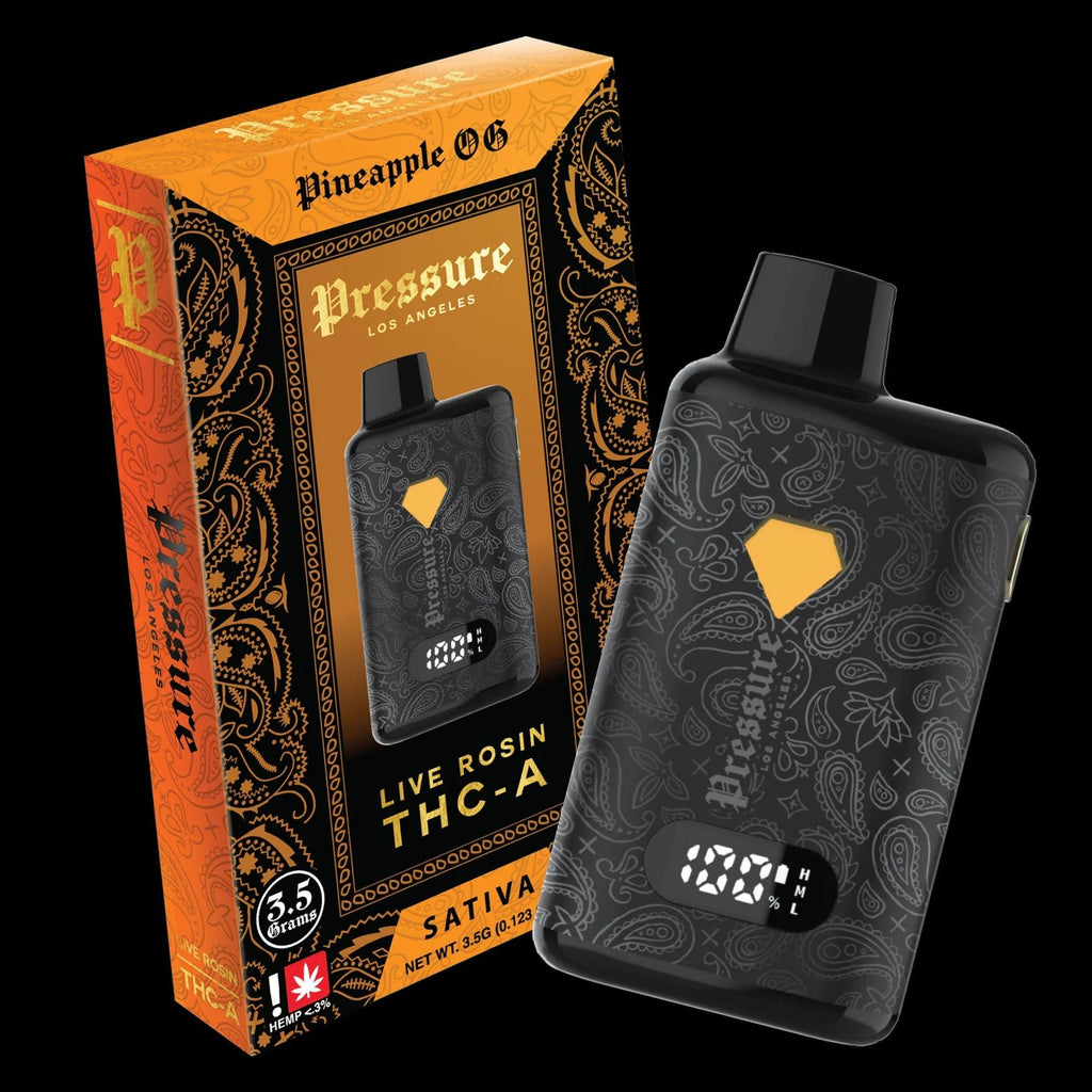 Pressure 3.5G Live Rosin THC - A Disposables - Pineapple OG - Bandit Distribution