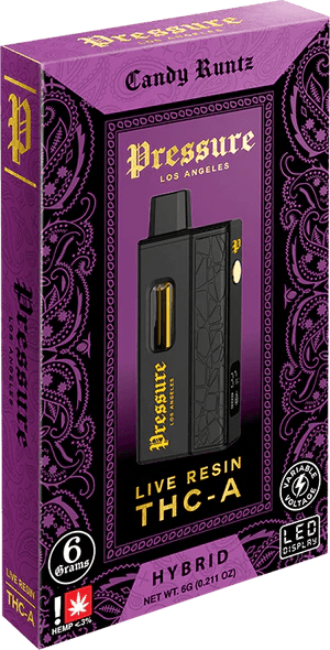 Pressure 6g Live Resin THC-A Disposable - Candy Runtz - Bandit Distribution