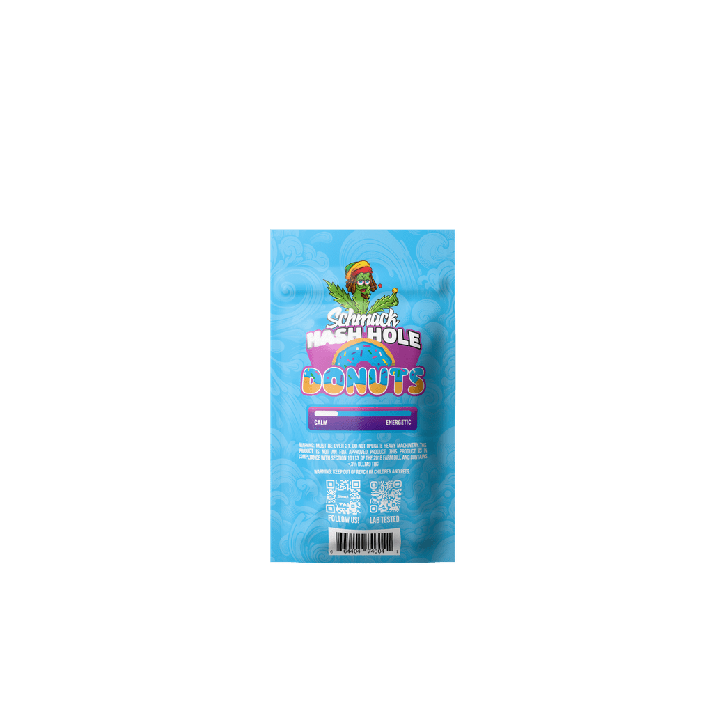 Schmack 2 Pack Hash Hole Donuts Prerolls - Blue Dream - Indica - 10 Pack Display - Bandit Distribution