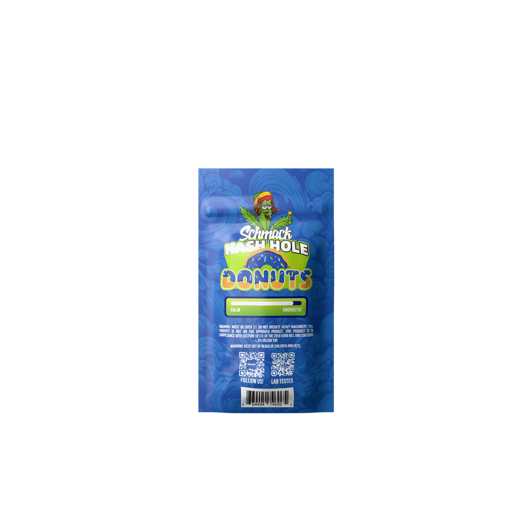 Schmack 2 Pack Hash Hole Donuts Prerolls - Skywalker OG - Sativa - 10 Pack Display - Bandit Distribution