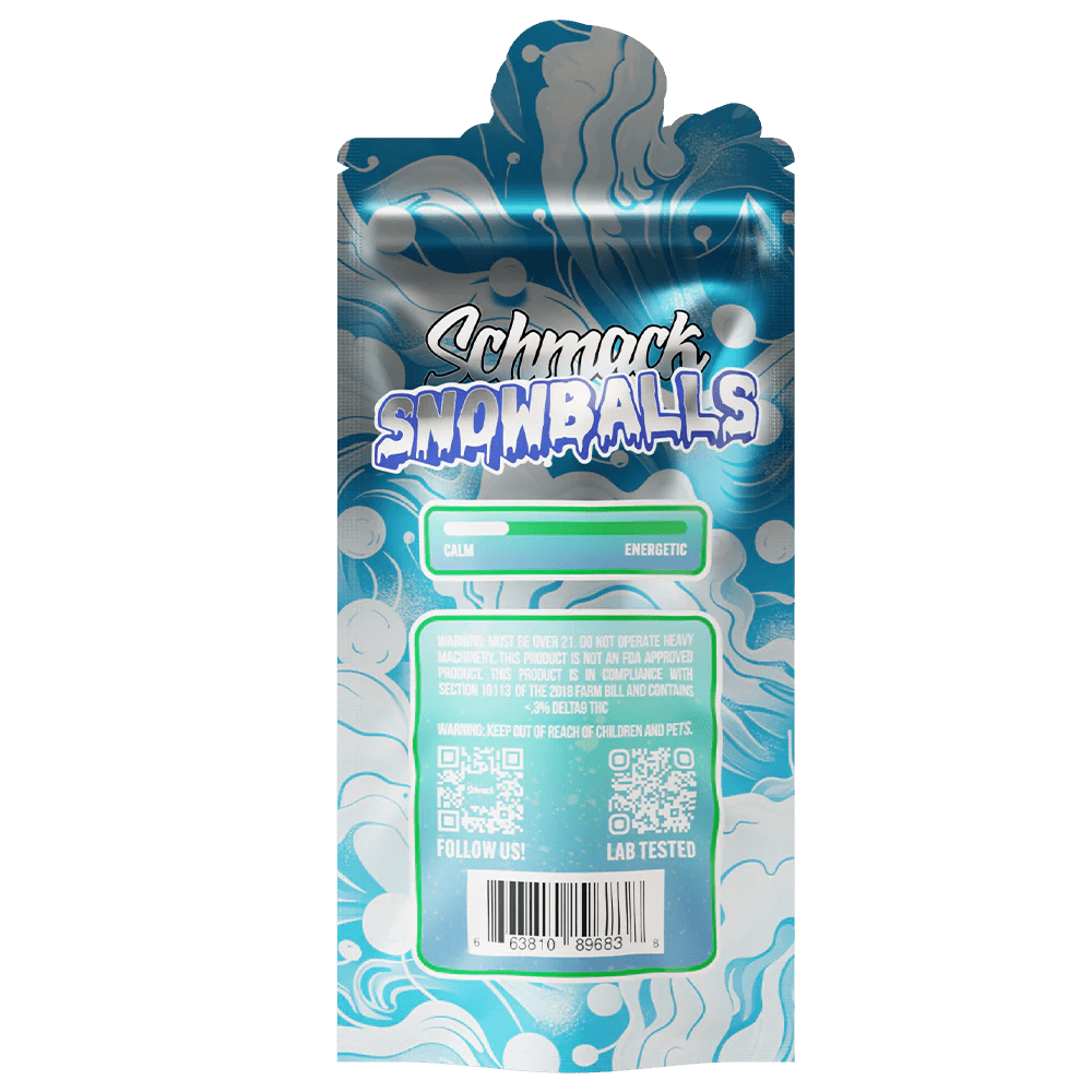 Schmack 2 Pack Snow Prerolls - Gelato - Indica - 10 pack Display - Bandit Distribution