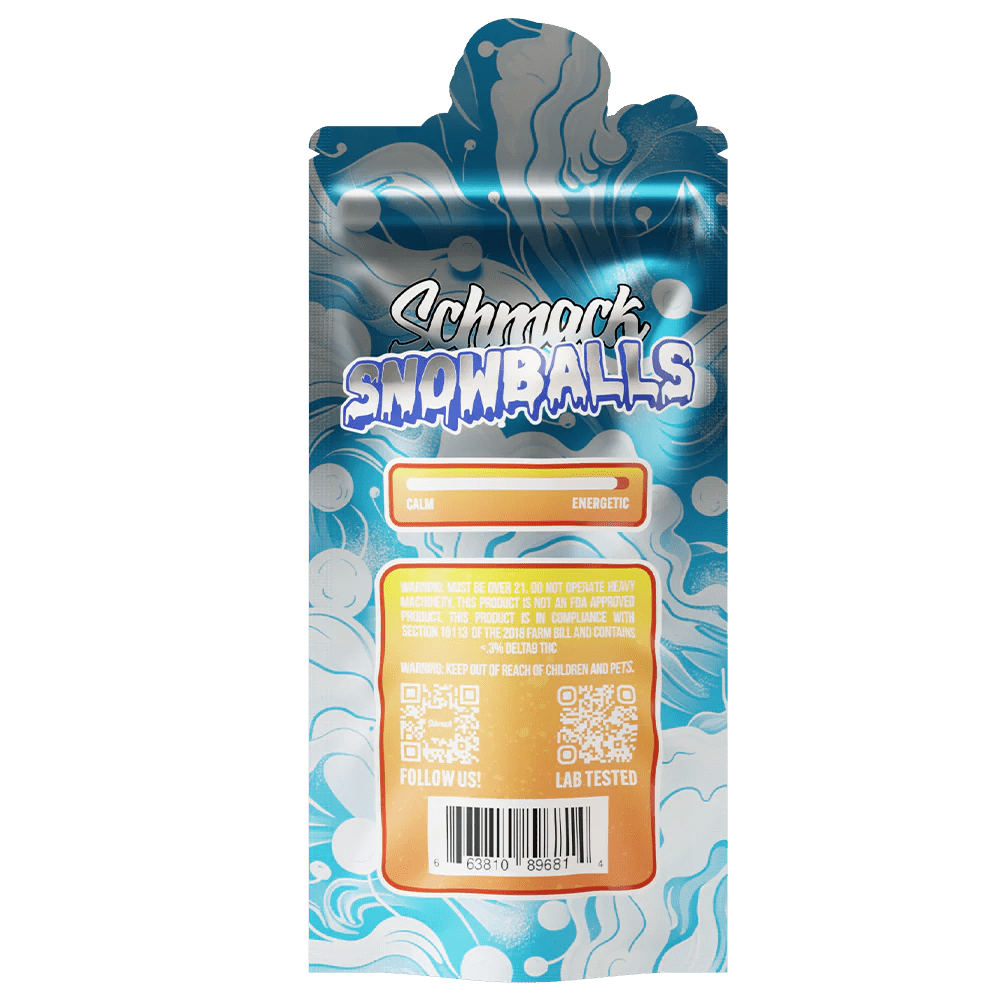 Schmack 2 Pack Snow Prerolls - Sour Diesel - Sativa - 10 pack Display - Bandit Distribution