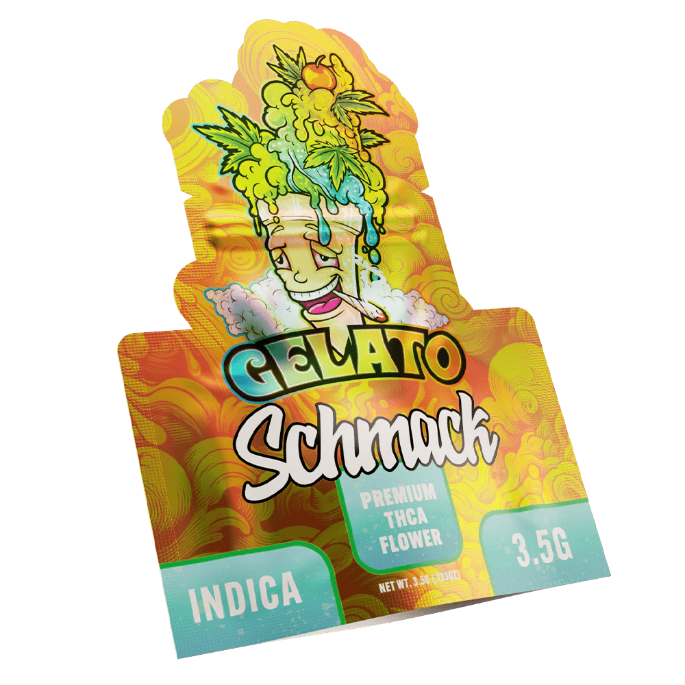 Schmack 3.5g THCA Flower Pouch - Gelato Indica - Single Pouch - Bandit Distribution