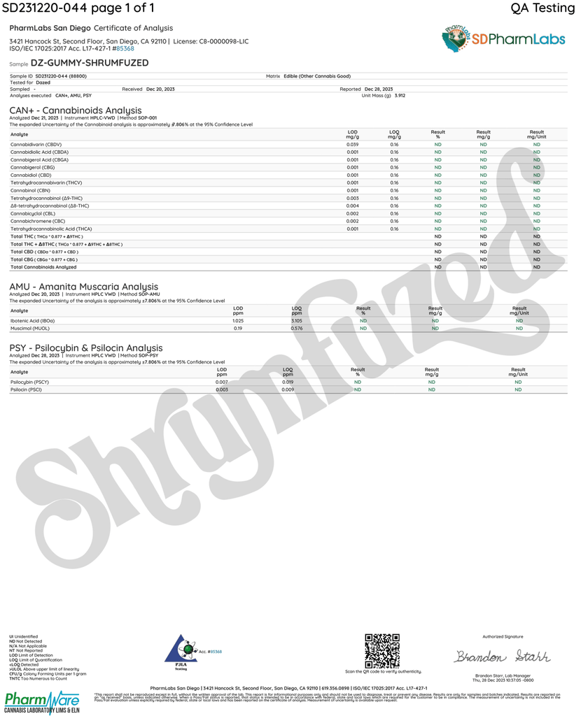 Shrumfuzed Mushroom Chocolates - 8000mg Nootropic Trippy Blendz 10pk - Sour Apple - Hemp Wholesaler