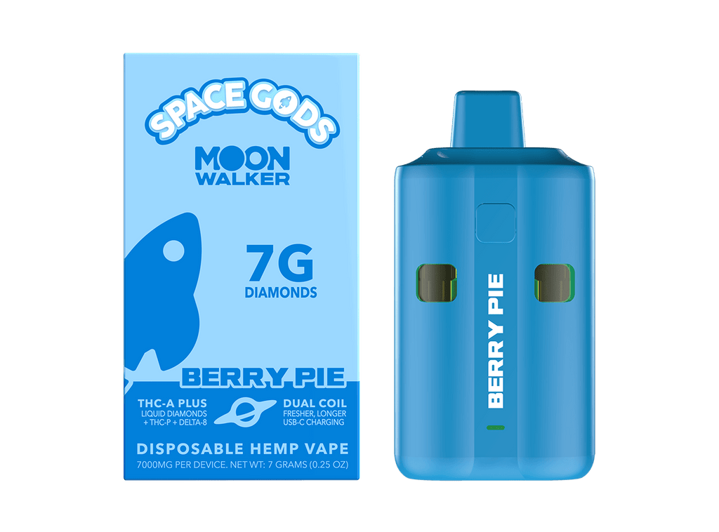 Space Gods Moon Walker 7g Disposables - Thca Liquid Diamonds+THCp+D8 - Berry Pie - Bandit Distribution