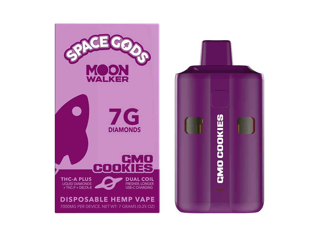 Space Gods Moon Walker 7g Disposables - Thca Liquid Diamonds+THCp+D8 - Gmo Cookies - Bandit Distribution