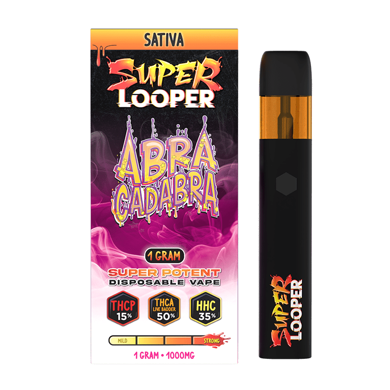 Super Looper THCA-THCP-HHC Super Potent 1g Disposables - Abra Cadabra - Bandit Distribution