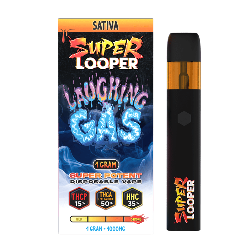 Super Looper THCA-THCP-HHC Super Potent 1g Disposables - Laughing Gas - Bandit Distribution