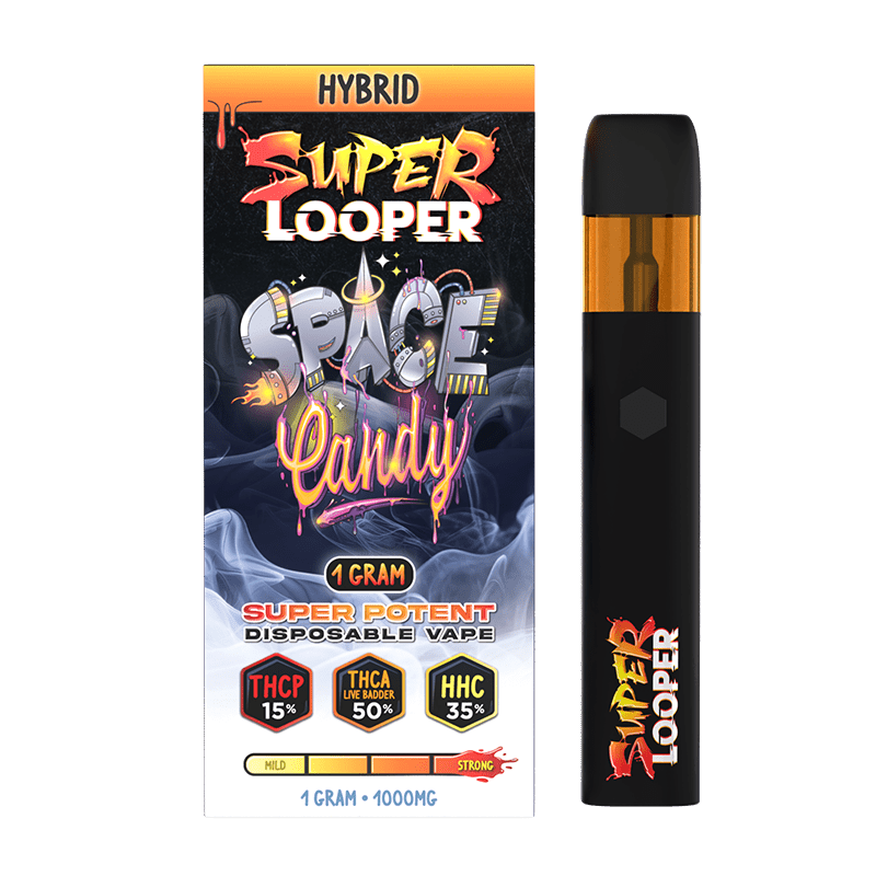 Super Looper THCA-THCP-HHC Super Potent 1g Disposables - Space Candy - Bandit Distribution