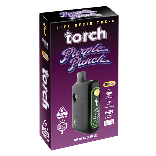 Torch 6g Live Resin Thca Disposables - Purple Punch - Indica