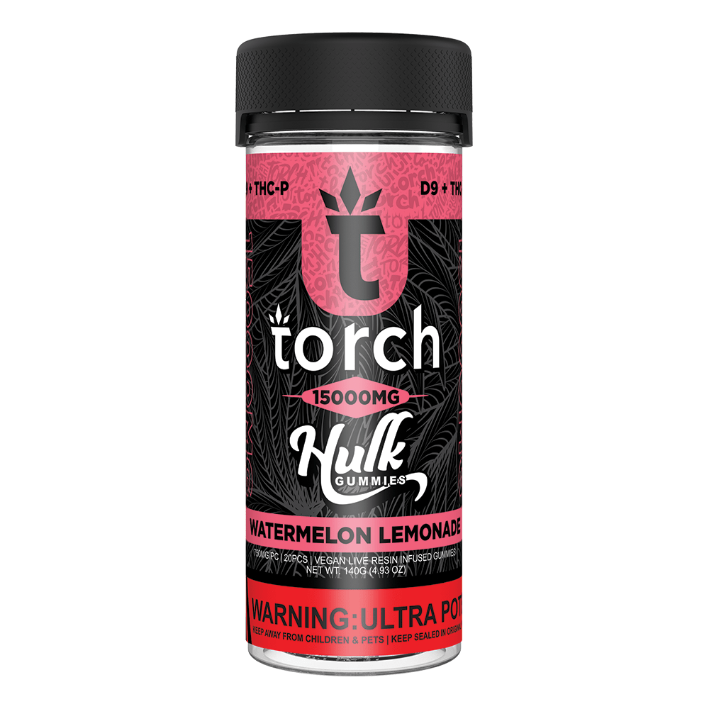 Torch Hulk 15,000 Gummies - D9+Thcp - Watermelon Lemonade - Bandit Distribution