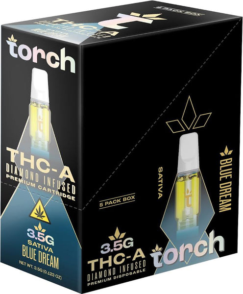 Torch THCa Diamond Infused Premium Cartridges 3.5g - Blue Dream Bandit Distribution Torch THCa Diamond Infused Premium Cartridges 3.5g - Blue Dream Bandit Distribution
