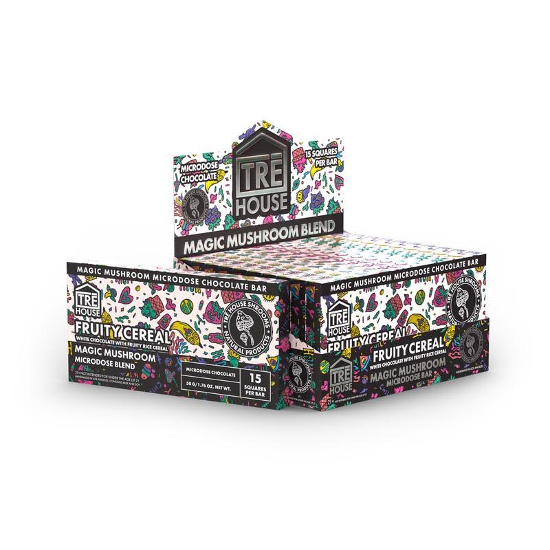 Tre House Magic Mushroom Chocolate Bar - Fruity Cereal - Hemp Wholesaler