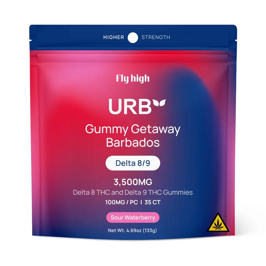 Urb Delta 9 THC 350MG Gummies - Sour Waterberry - Bandit Distribution