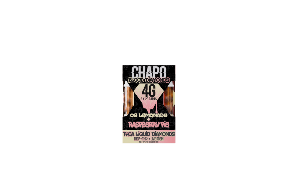 Chapo Extrax Blood Diamond 4g Duo Carts - OG Lemonade + Raspberry Pie - HempWholesaler.com