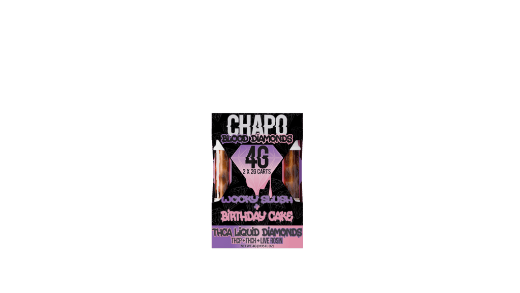 Chapo Extrax Blood Diamond 4g Duo Carts - Wocky Slush + Birthday Cake - HempWholesaler.com