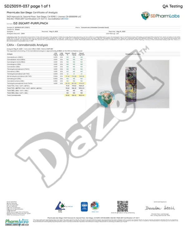 DazedA THCA Diamond Sauze Carts 2g - Cali Gas - Bandit Distribution