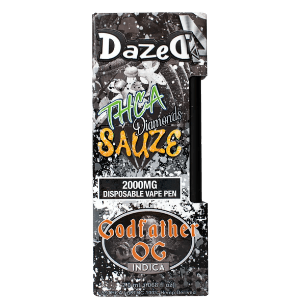 DazedA THCA Diamond Sauze Disposables - Godfather OG 2g - Bandit Distribution