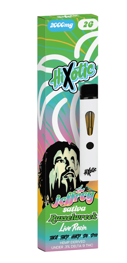 New HiXotic - The Jeffrey - Russel Wreck - Disposable 2 Gram - HempWholesaler.com