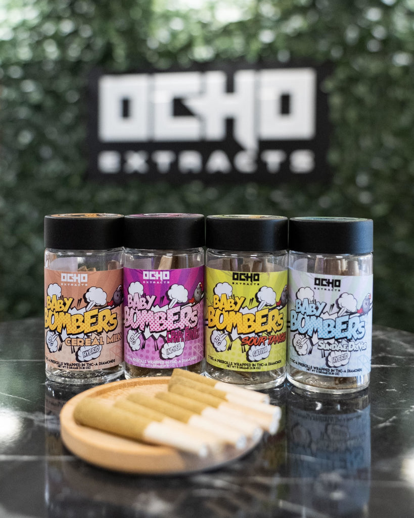 Ocho Extracts THCa Baby Bombers Pre Rolls - Cereal Milk - 7ct Jar - Bandit Distribution