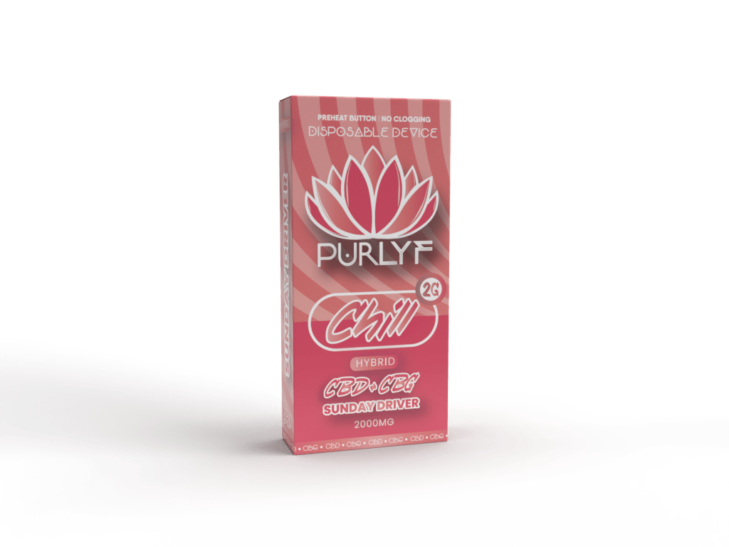 Purlyf 2g Targeted Disposables 2000mg - Chill - CBD/CBG - HempWholesaler.com
