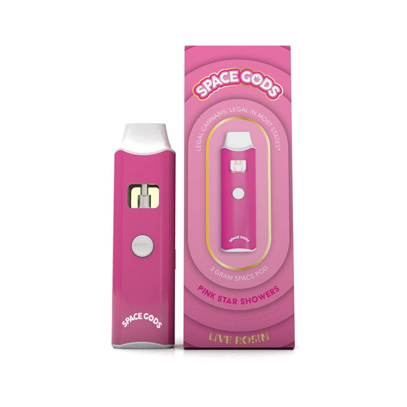 Space Gods Pink Star Showers | D8 + D9 THC Live Rosin Disposable - Bandit Distribution