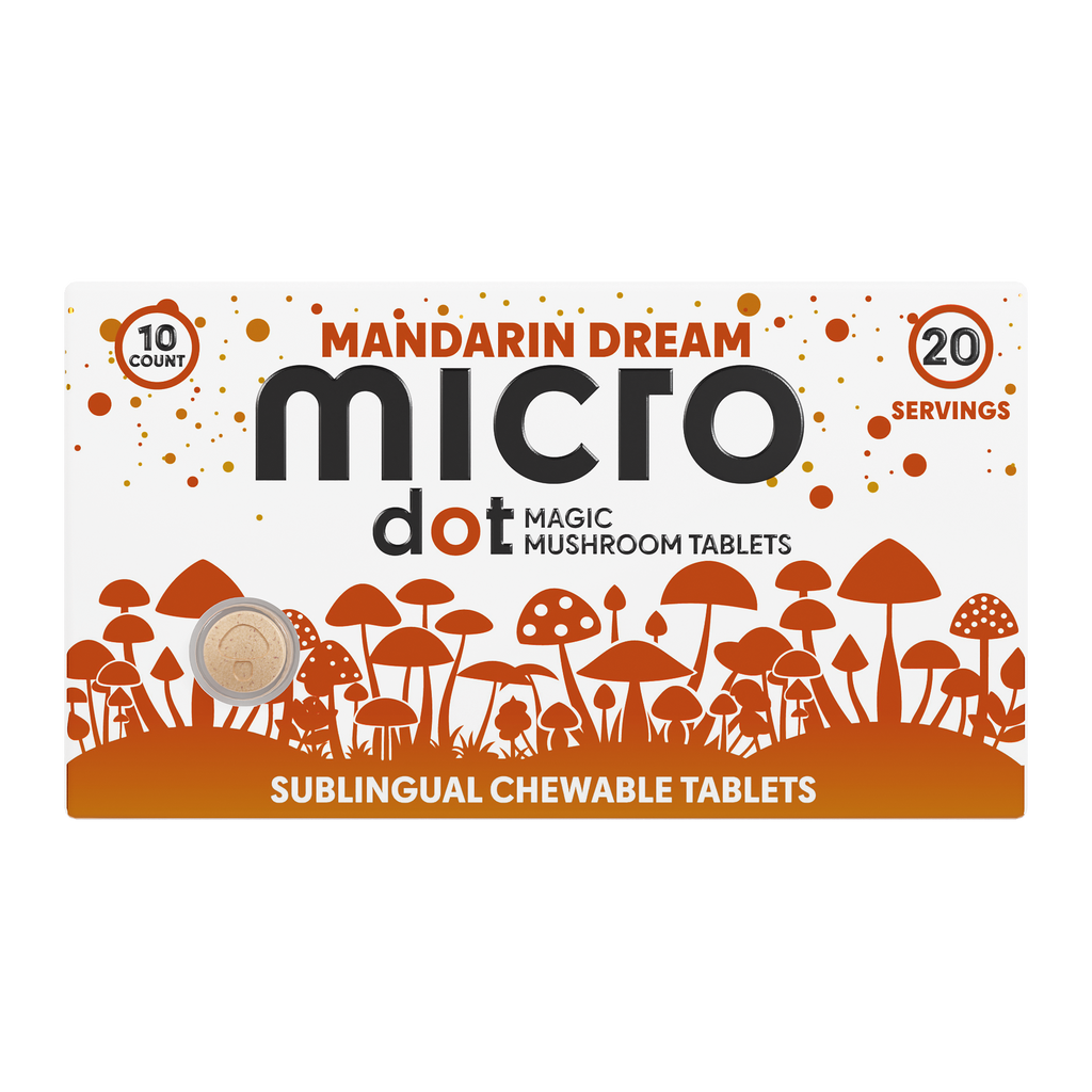 Micro Dot Magic Mushroom Tablets - 10ct Pack - Mandarin Dream
