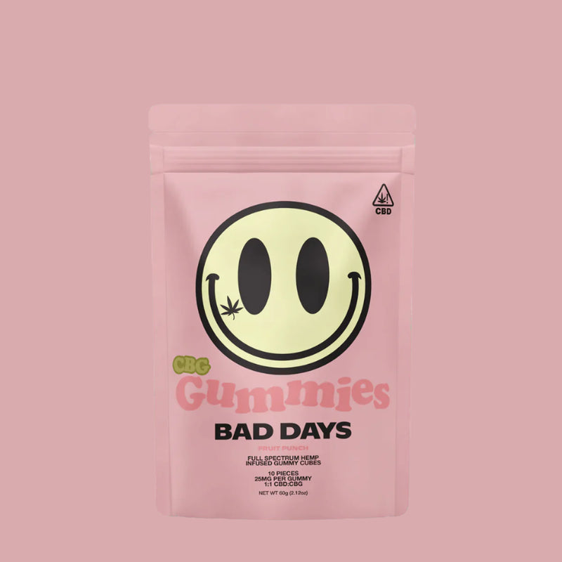 Bad Days CBG Full Spectrum Hemp Gummies - Fruit Punch - 10ct - Bandit Distribution