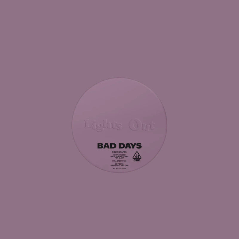 Bad Days Lights Out - Sour Grape - Full Spectrum Gummies + CBN - Bandit Distribution