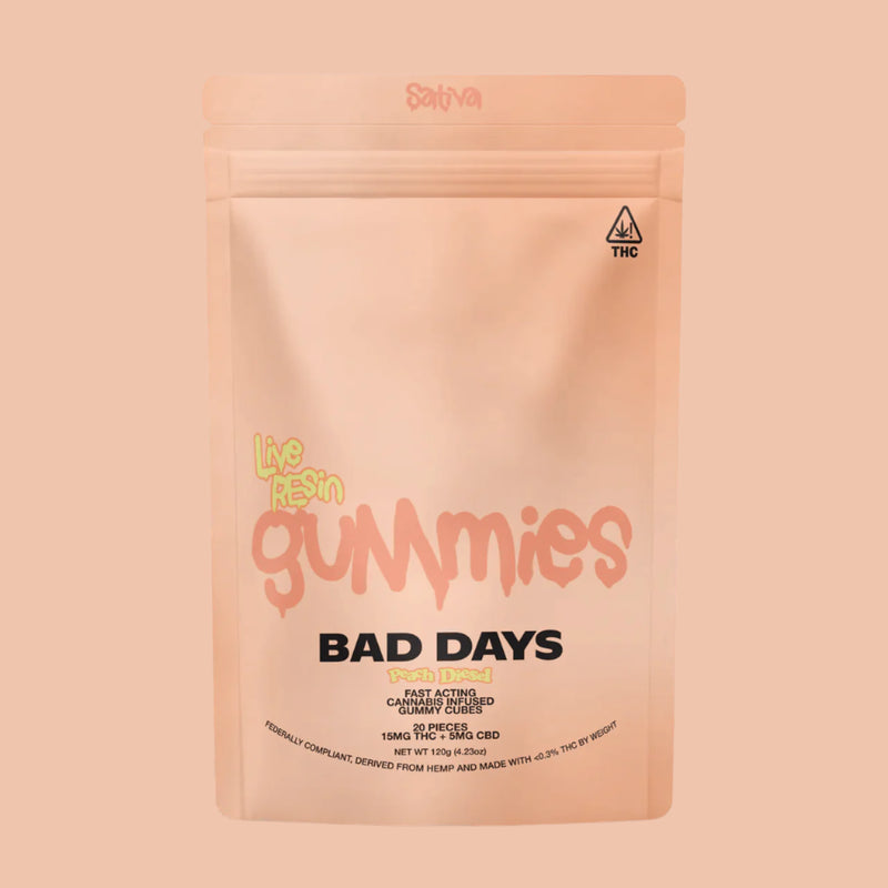Bad Days Peach Diesel Live Resin THC Gummies - 20pc - Bandit Distribution