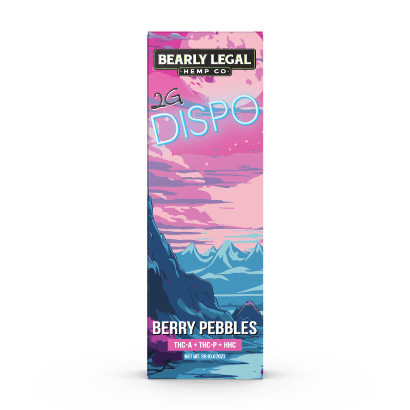 Bearly Legal 2g THCa/THCp/HHC Disposables - Berry Pebbles - Bandit Distribution