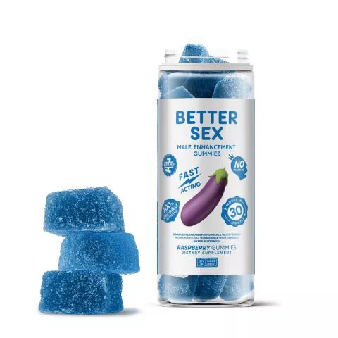 Better Sex Male Sensual Gummies - 30pk - Raspberry - Bandit Distribution